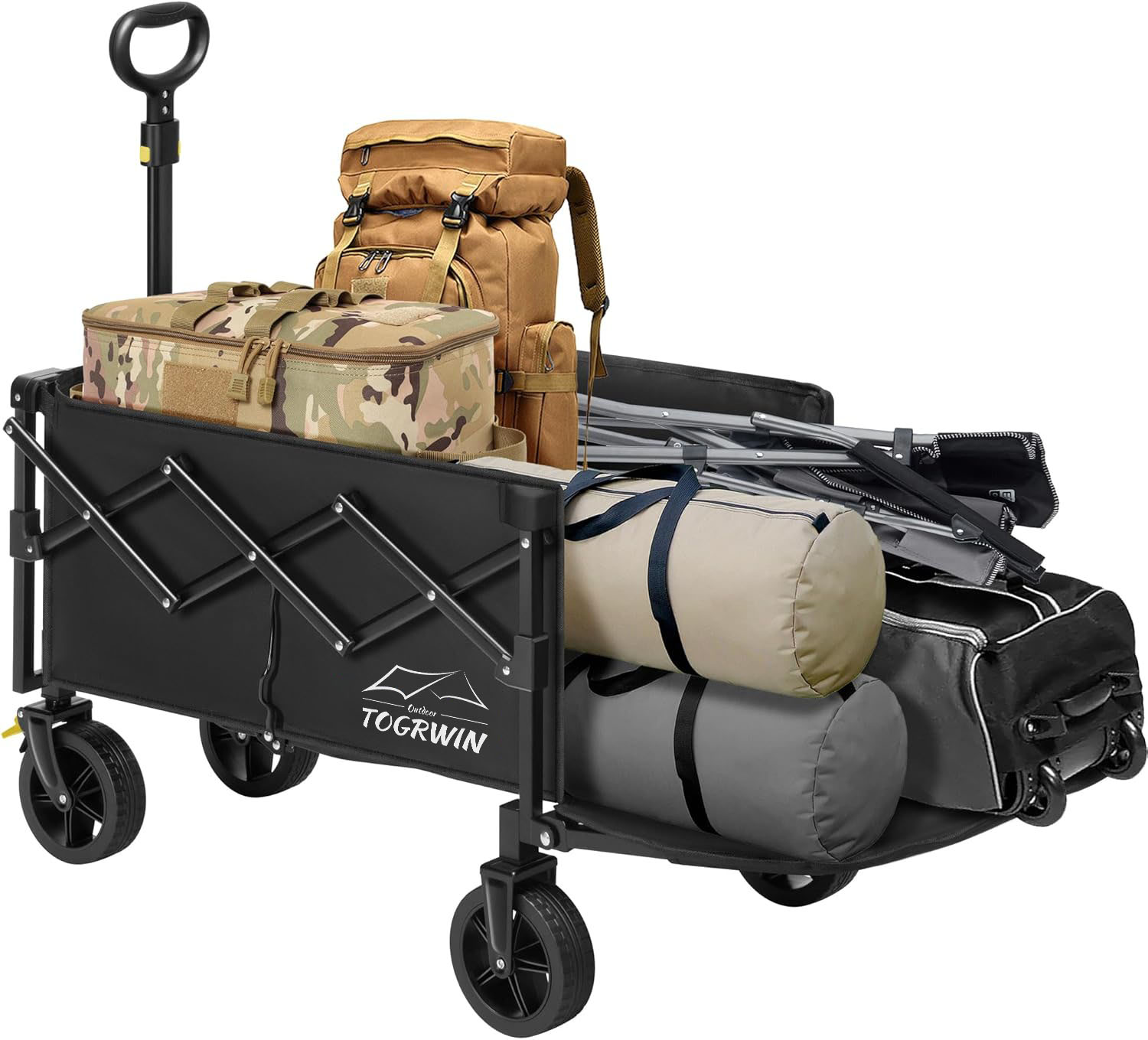 Torgwin Collapsible Wagon with Tailgate, 320lb Load-Bearing Outdoor