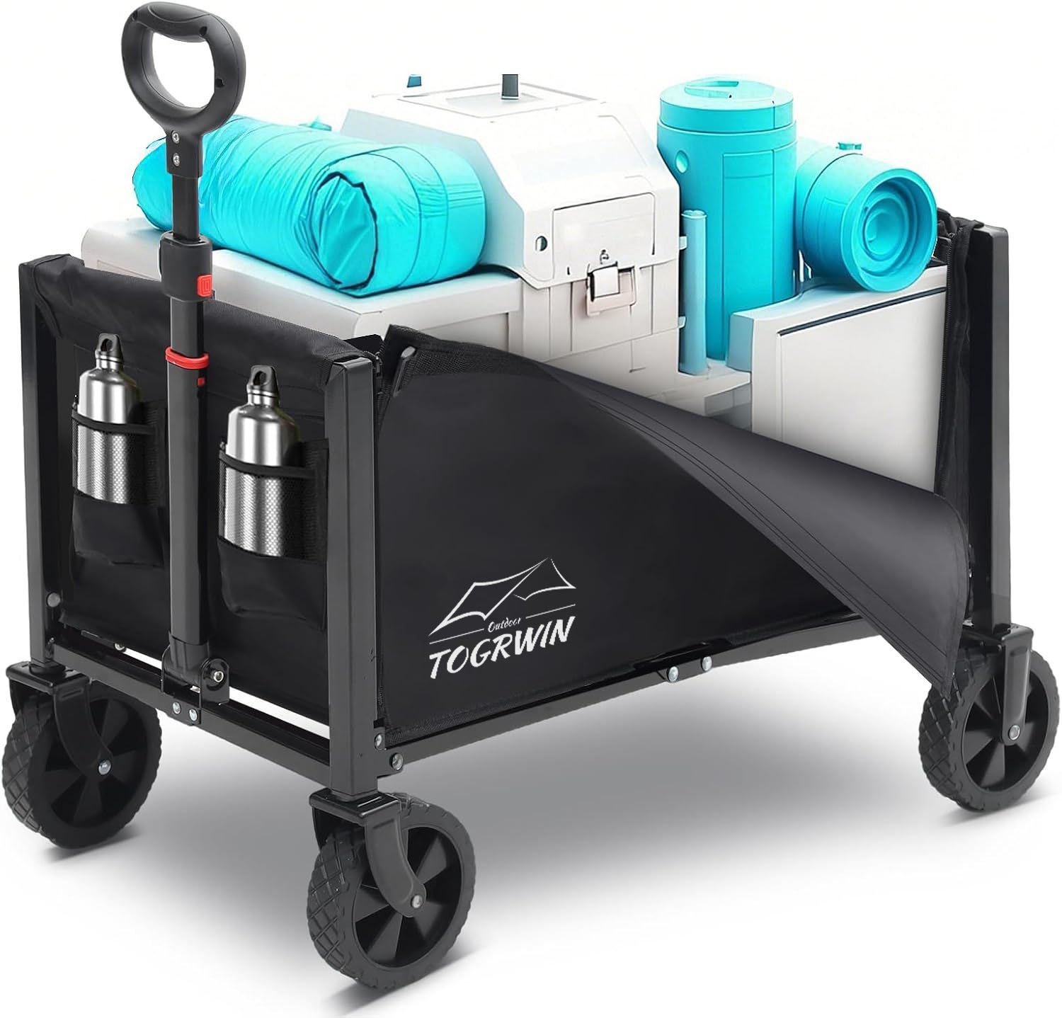 Torgwin Foldable Wagon Cart 160L- 3 in 1 Collapsible Wagon Cart with Wheels